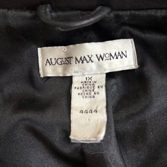 August Max Black Leather Jacket 1x - Picture 4 of 4